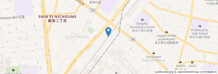 Mapa de ubicacion de 堀越時間貸し駐車場 en Japan, Aichi Prefecture, Nagoya, Naka Ward.