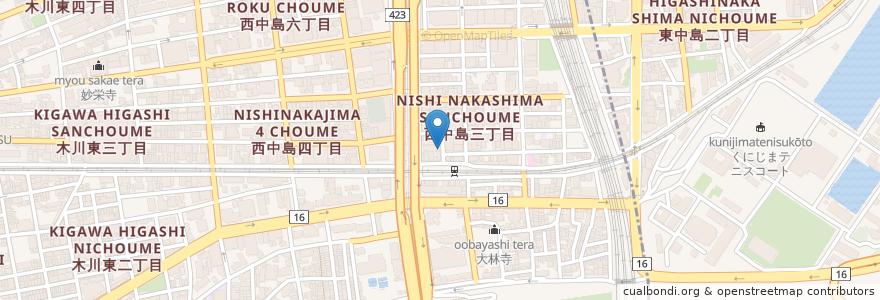 Mapa de ubicacion de ホルモン本舗 en 日本, 大阪府, 大阪市, 淀川区.