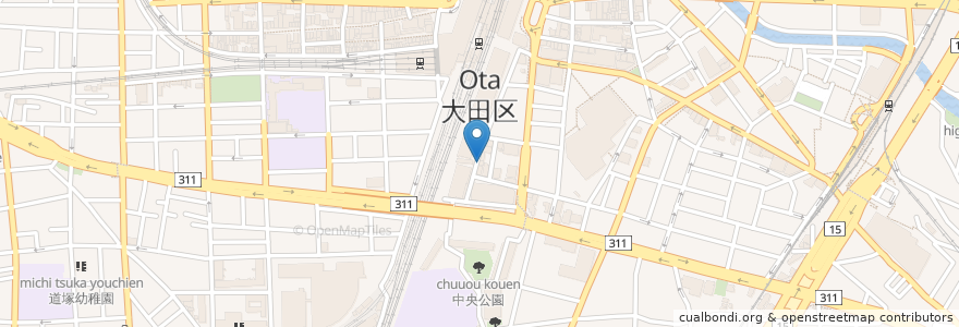 Mapa de ubicacion de くじら料理の店 たかはし屋 en Japão, Tóquio, 大田区.