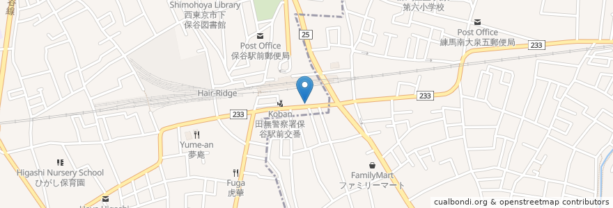 Mapa de ubicacion de 餃子の王将 en 일본, 도쿄도, 練馬区.