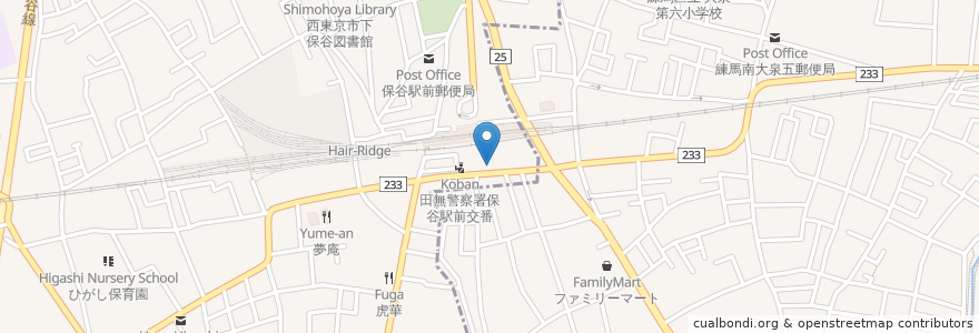 Mapa de ubicacion de くすりのダイイチ en اليابان, 東京都, 練馬区.