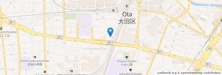Mapa de ubicacion de らあめん花月嵐 en 日本, 東京都, 大田区.