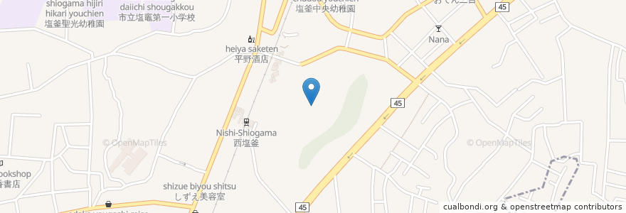 Mapa de ubicacion de 願成寺 en Japan, Präfektur Miyagi, 塩竈市.