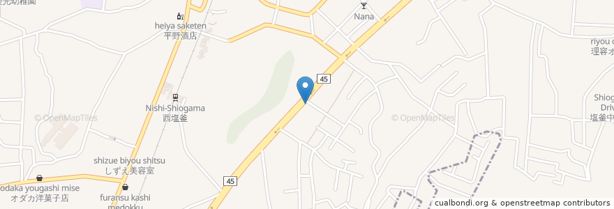 Mapa de ubicacion de 松島観光レンタカー en Japan, 宮城県, 塩竈市.