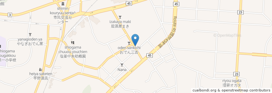Mapa de ubicacion de スナックJewel en اليابان, 宮城県, 塩竈市.