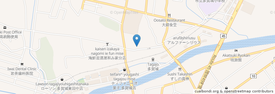 Mapa de ubicacion de おむすび・いの字 en Japon, Préfecture De Miyagi, 多賀城市.