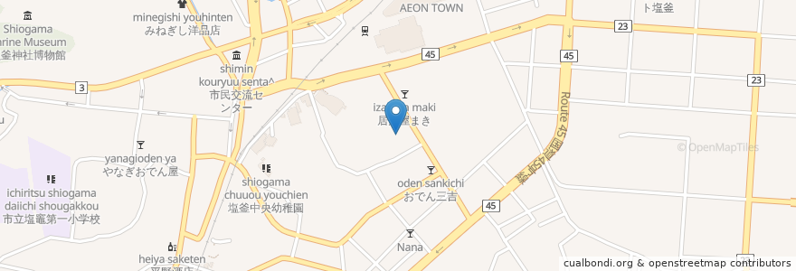 Mapa de ubicacion de スナック梓 en Japonya, 宮城県, 塩竈市.