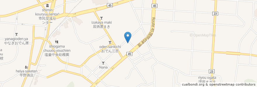 Mapa de ubicacion de 味処とんとん en Япония, Мияги, 塩竈市.