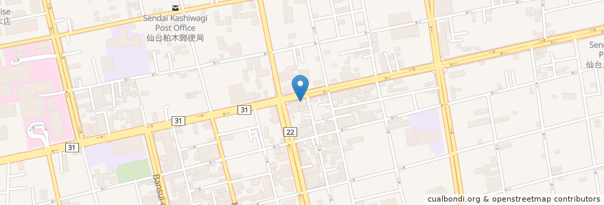 Mapa de ubicacion de 北四番丁神田歯科 en 日本, 宮城県, 仙台市, 青葉区.