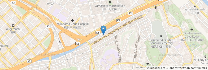 Mapa de ubicacion de プリバディ en 日本, 神奈川県, 横浜市, 中区.