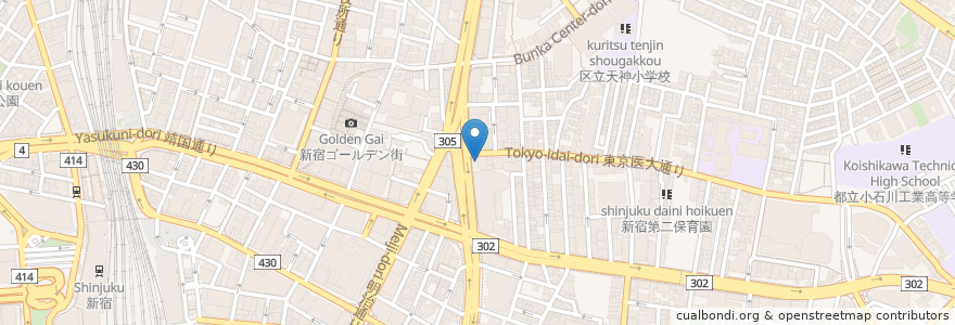 Mapa de ubicacion de Lava Grilled Satsumya Shinjuku en ژاپن, 東京都, 新宿区.