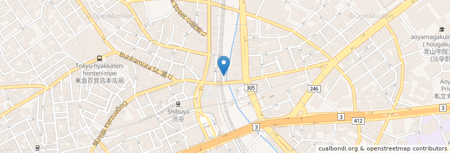 Mapa de ubicacion de Nikuyano Daidokoro Miyamasuzaka branch en 일본, 도쿄도, 시부야구.