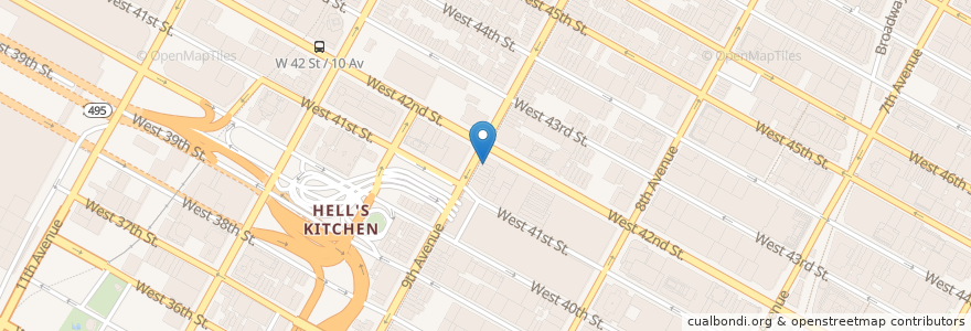 Mapa de ubicacion de Shorty’s en ایالات متحده آمریکا, New York, نیویورک, New York County, Manhattan, Manhattan Community Board 4.
