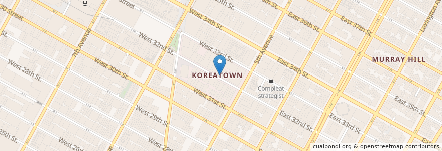Mapa de ubicacion de Spot Dessert Bar en 美利坚合众国/美利堅合眾國, 纽约州 / 紐約州, 纽约, 纽约县, Manhattan, Manhattan Community Board 5.
