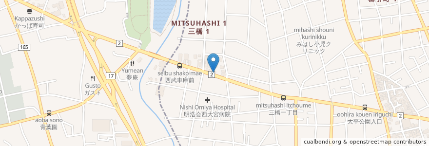 Mapa de ubicacion de 大宮眼科医院 en Jepun, 埼玉県, さいたま市, 大宮区.