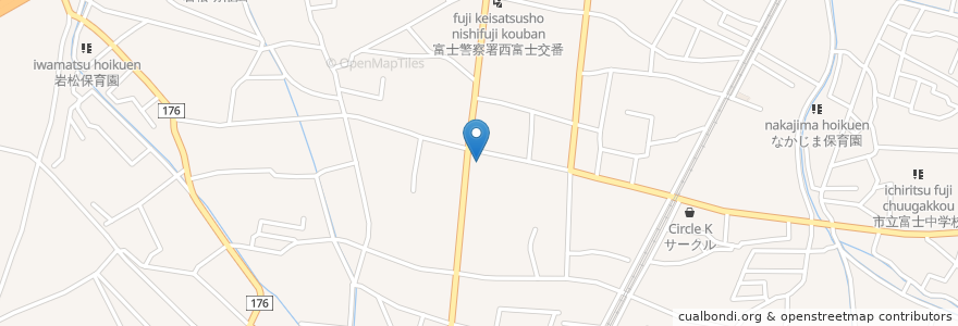 Mapa de ubicacion de 清水銀行 en Japão, 静岡県, 富士市.