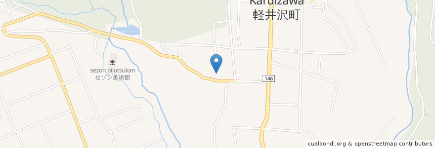Mapa de ubicacion de 戶板學園 en Япония, Нагано, 北佐久郡, 軽井沢町.