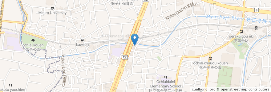 Mapa de ubicacion de 番田歯科医院 en Japonya, 東京都, 中野区, 新宿区.