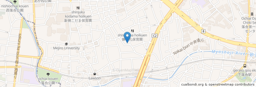 Mapa de ubicacion de 獅子吼会 en Japan, Tokio, 中野区, 新宿区.