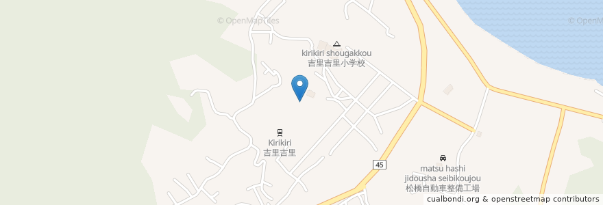 Mapa de ubicacion de つつみこども園 en 日本, 岩手県, 上閉伊郡, 大槌町.