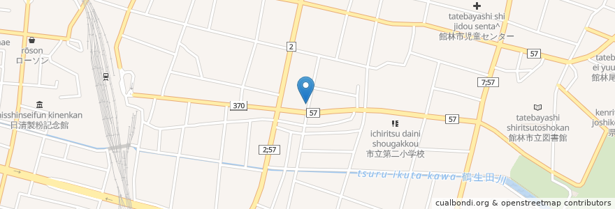 Mapa de ubicacion de 算数・数学教室 en 日本, 群馬県, 館林市.