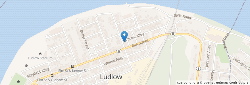 Mapa de ubicacion de Ludlow Primary Care en 美利坚合众国/美利堅合眾國, 俄亥俄州, 肯頓縣, Ludlow.