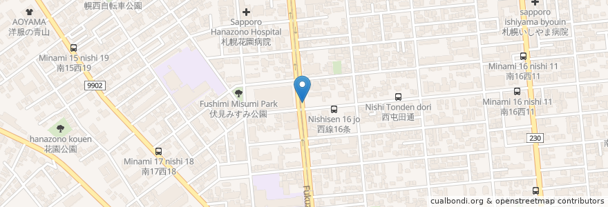 Mapa de ubicacion de S-11 en Jepun, 北海道, 石狩振興局, 札幌市, 中央区.