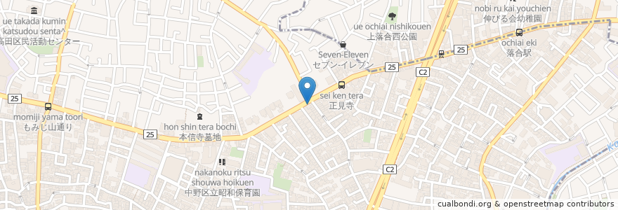 Mapa de ubicacion de KUMON en Japão, Tóquio, 中野区.