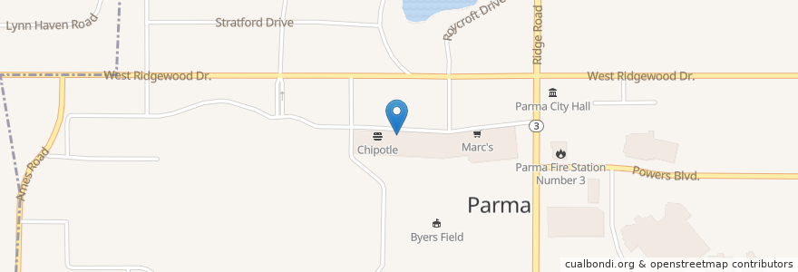 Mapa de ubicacion de Best Wok en 미국, 오하이오 주, Cuyahoga County, Parma.