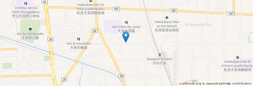 Mapa de ubicacion de 松ちゃん en Giappone, Prefettura Di Osaka, 松原市.