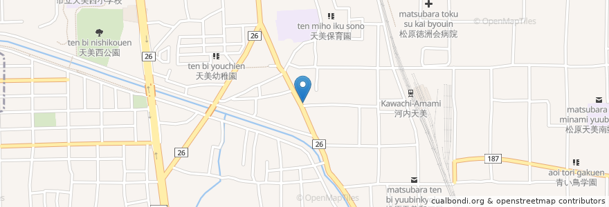 Mapa de ubicacion de 北中耳鼻咽喉科医院 en 日本, 大阪府, 松原市.