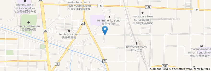 Mapa de ubicacion de いこい en 日本, 大阪府, 松原市.