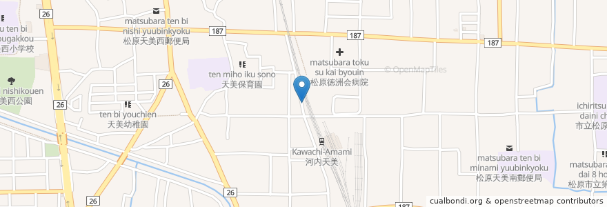 Mapa de ubicacion de 他貫の味 en ژاپن, 大阪府, 松原市.