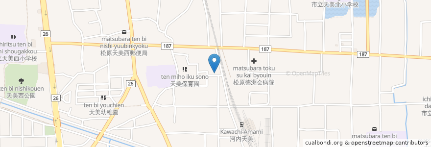 Mapa de ubicacion de さんぽ en Japan, 大阪府, 松原市.