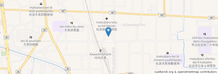 Mapa de ubicacion de りそな銀行 天美出張所 en 일본, 오사카부, 松原市.