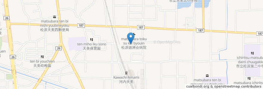 Mapa de ubicacion de Kooks en Jepun, 大阪府, 松原市.