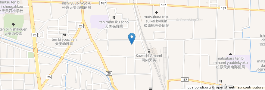 Mapa de ubicacion de やまと薬局 en 日本, 大阪府, 松原市.