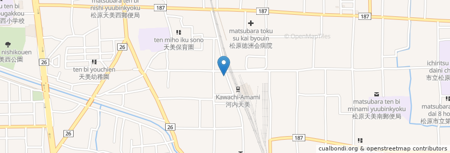 Mapa de ubicacion de 龍翔ラーメン en 日本, 大阪府, 松原市.