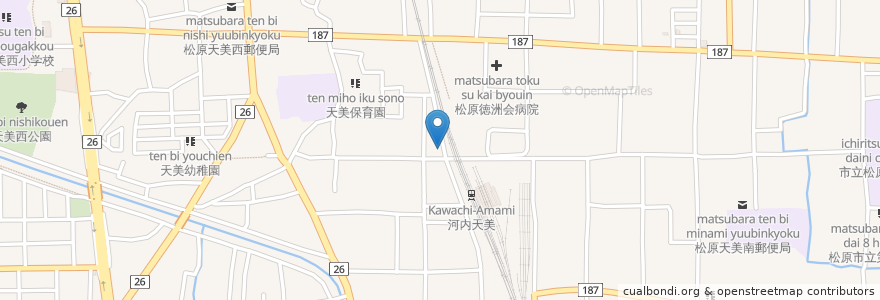 Mapa de ubicacion de 寿し 満月 en 日本, 大阪府, 松原市.