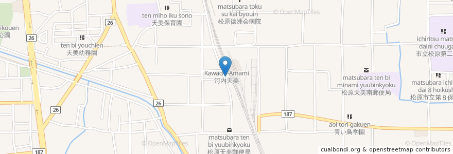 Mapa de ubicacion de だるまや 3号店 en 日本, 大阪府, 松原市.
