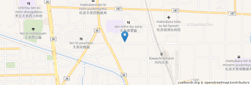 Mapa de ubicacion de 御食事処 珍竹林 en 日本, 大阪府, 松原市.
