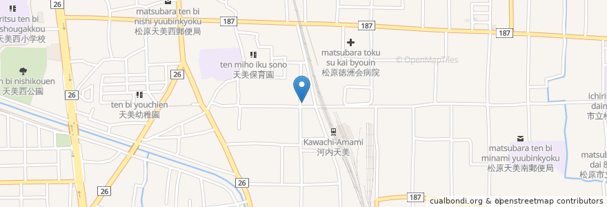Mapa de ubicacion de やきとり しょうちゃん en 日本, 大阪府, 松原市.