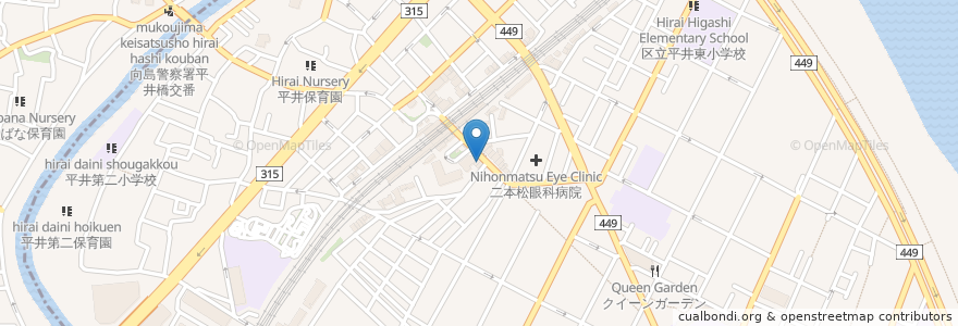 Mapa de ubicacion de モスバーガー en اليابان, 東京都, 江戸川区.