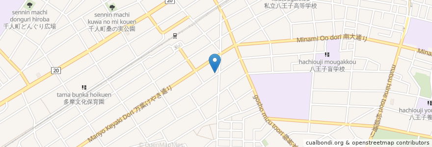 Mapa de ubicacion de にこみ居酒屋はせがわサン en Japón, Tokio, Hachioji.
