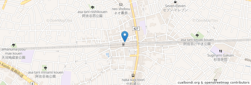 Mapa de ubicacion de acure en 日本, 东京都/東京都, 杉並区.