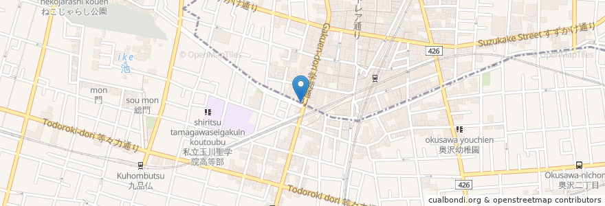 Mapa de ubicacion de パリ・セヴェイユ en Japon, Tokyo, 世田谷区.