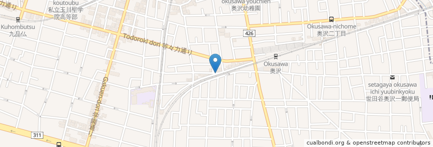 Mapa de ubicacion de 豊川稲荷（曹洞宗） en 日本, 東京都, 世田谷区.