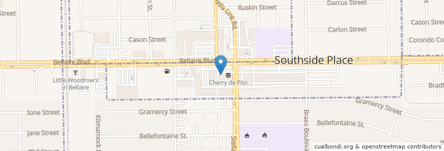 Mapa de ubicacion de Osaka Sushi en Stati Uniti D'America, Texas, Houston, Harris County, Southside Place.