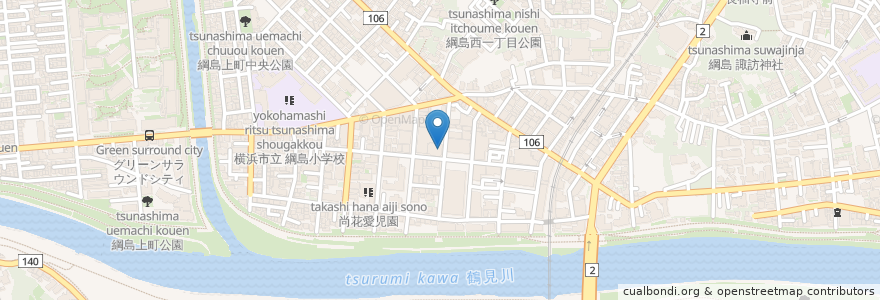 Mapa de ubicacion de 臨海セミナー en ژاپن, 神奈川県, 横浜市, 港北区.