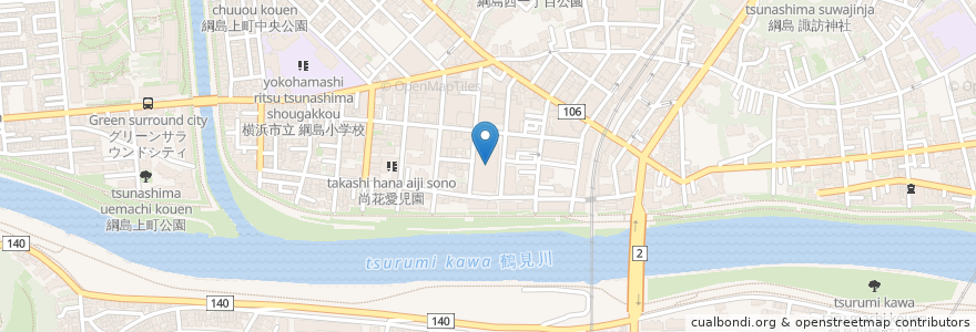 Mapa de ubicacion de サンドラッグ en 日本, 神奈川縣, 横滨市, 港北区.